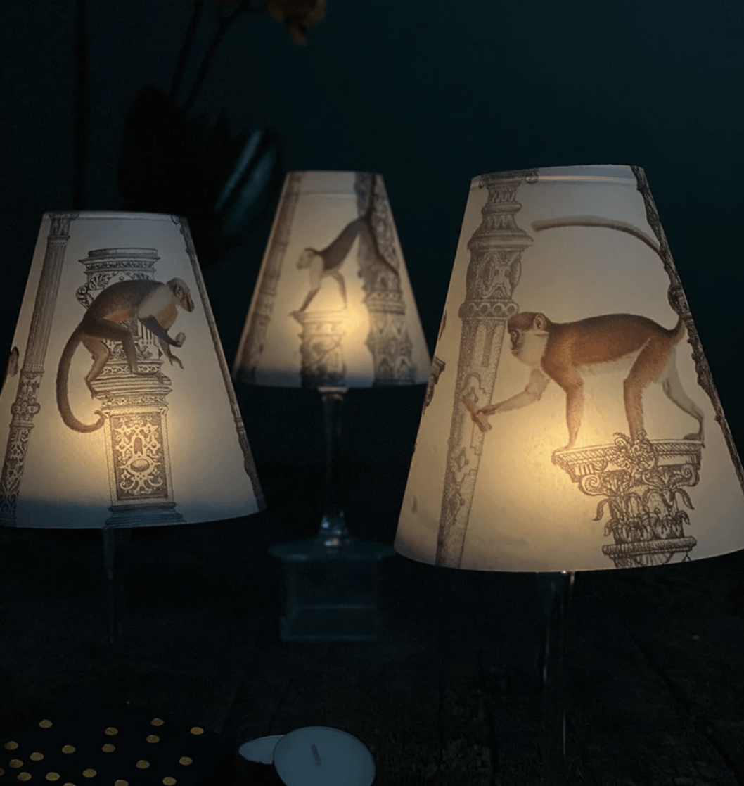 Indigo De Papel Lamp Shade · Monkeys