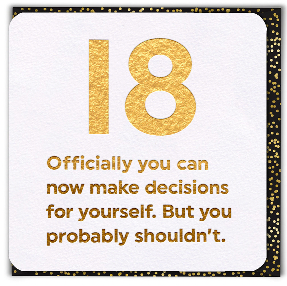 Funny 18th Birthday Card