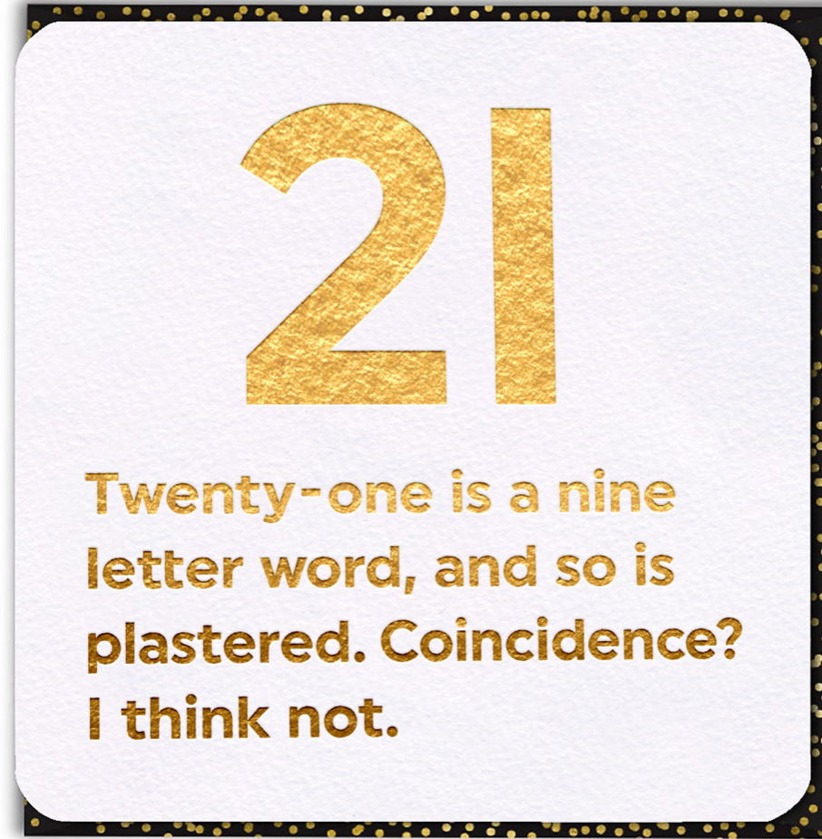 Funny 21st Birthday Card