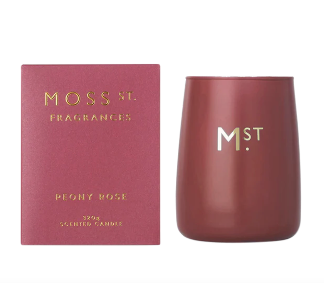 Moss Street Peony Rose Soy Candle 320g