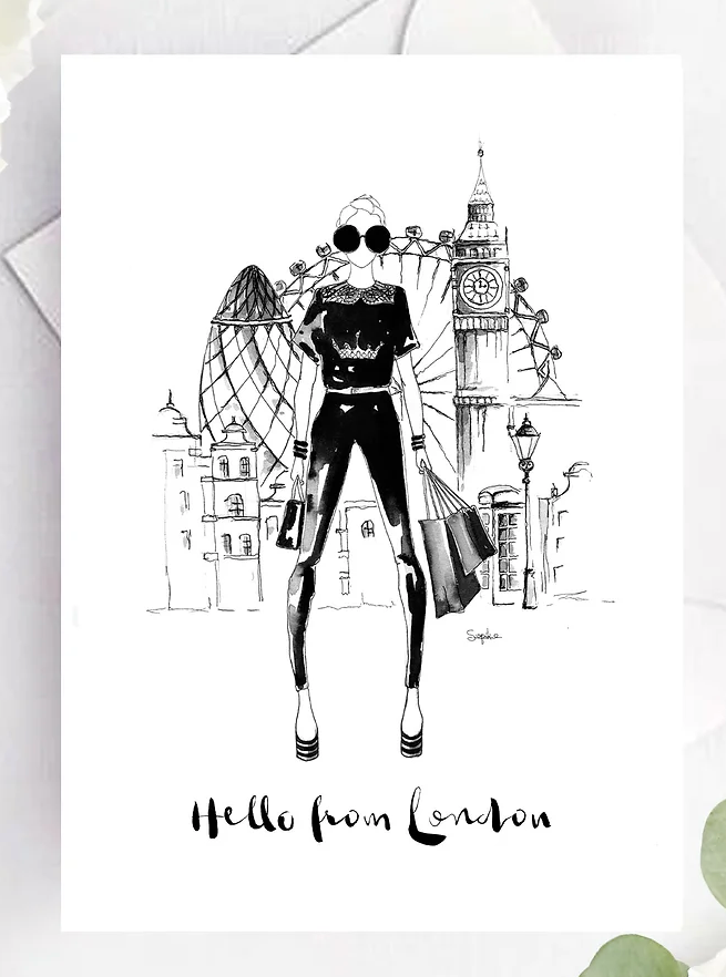 Greetings Card Hello from London