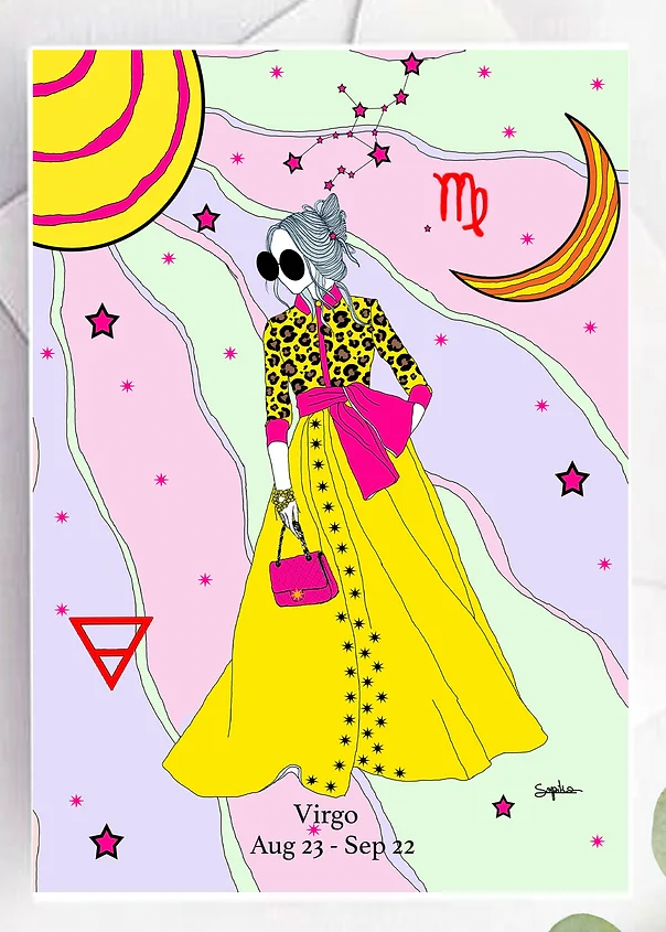 Greetings card Virgo 24 Aug - 22 Sept