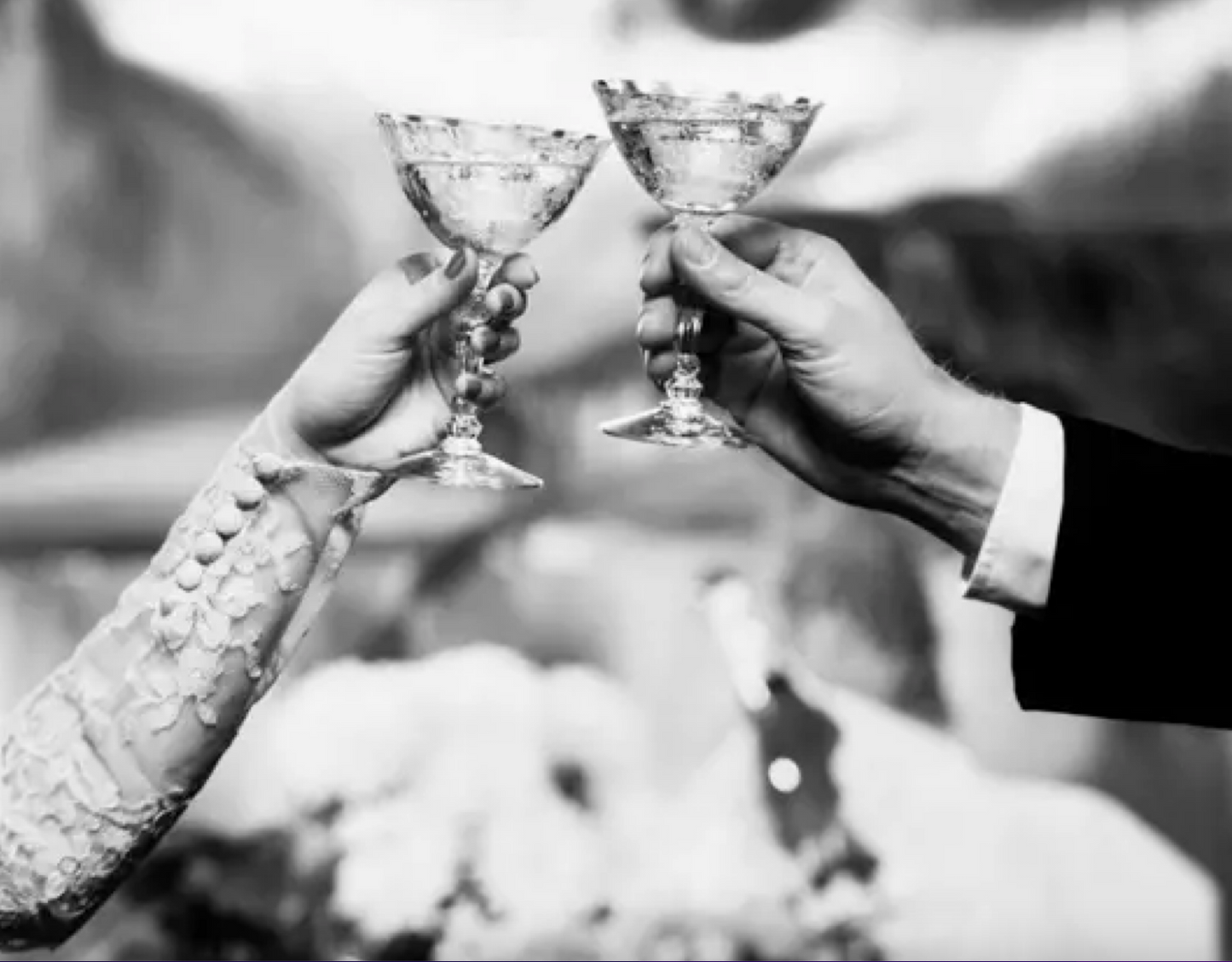 Toasting Wedding with Two Glasses Blank Greetings