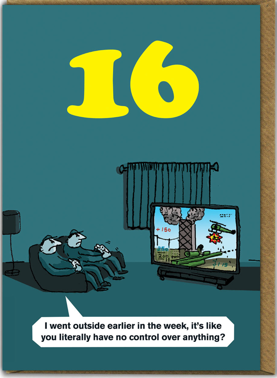 Funny 16th Birthday Card