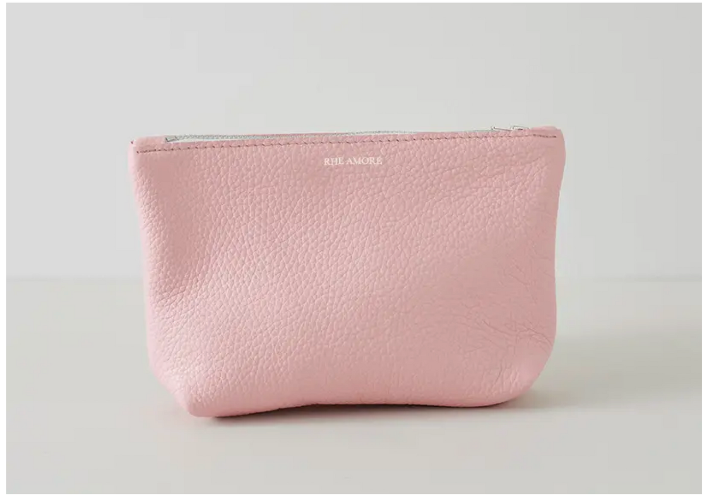 Light Pink Leather Pouch Bag