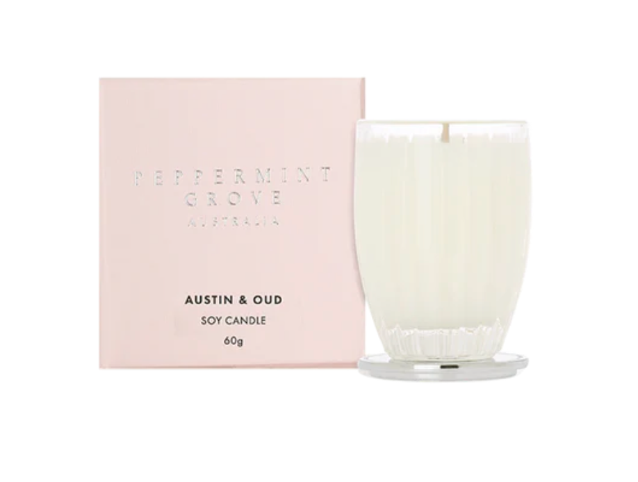 Peppermint Grove Austin & Oud Soy Candle 60g