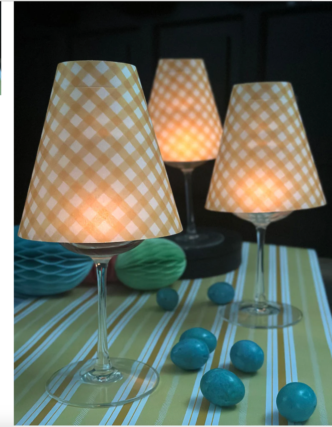 Indigo De Papel Lamp Shade · Vichy Yellow