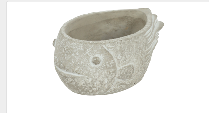 Planter Fish S Grey