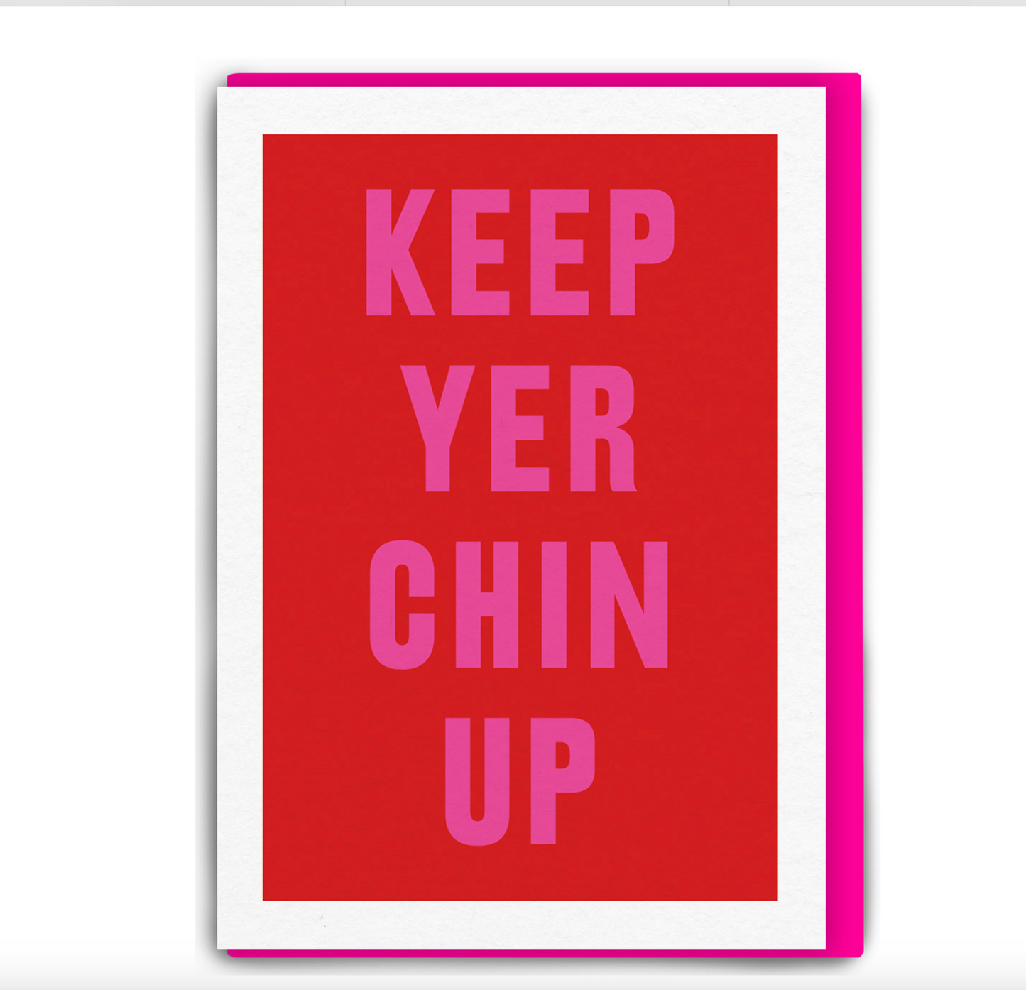 Funny Keep Yer Chin Up Thinking Of You Card