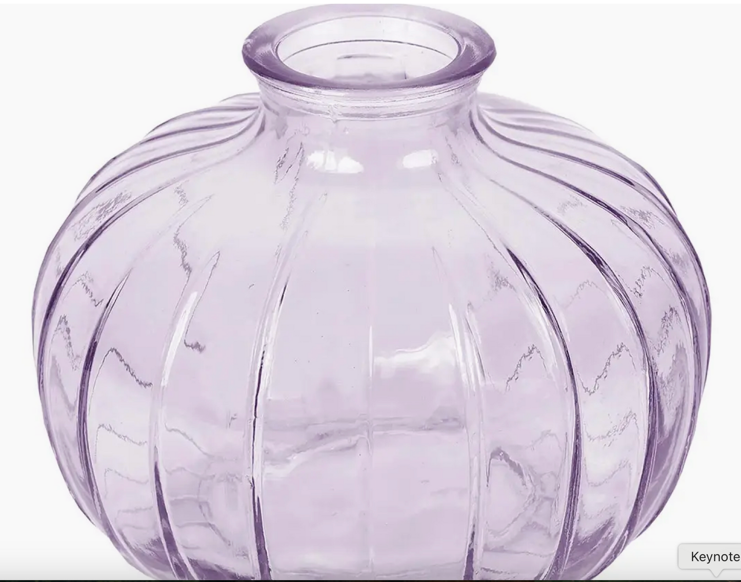 Lilac Round Glass Bud Vase | 8cm
