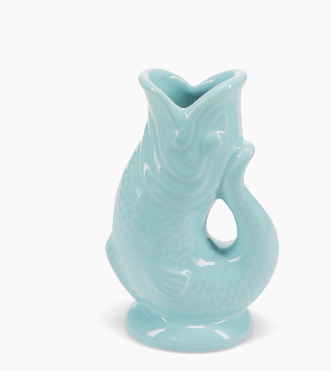 Ceramic Fish Vase - Aqua Blue