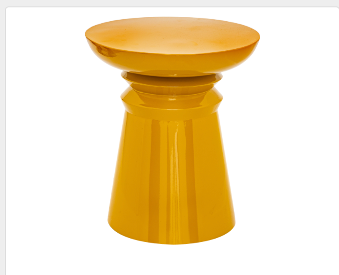 Mustard Metal Totem Coffee Table