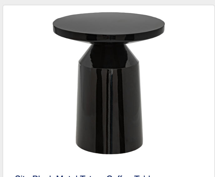 Black Metal Totem Coffee Table