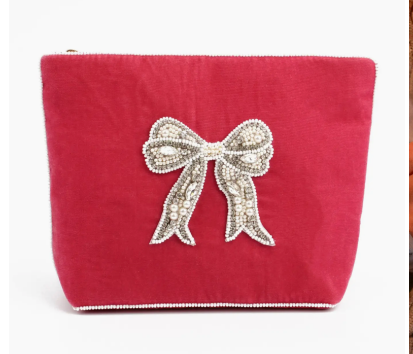 Pearl Bow Medium Pouch