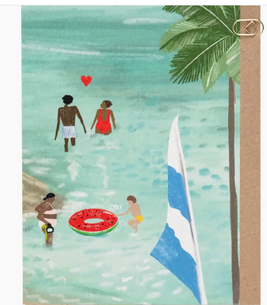 Beach Club Love in the Sea Card