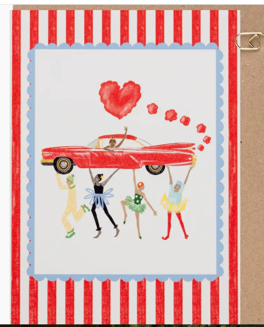 Red Candy Stipe Love Card