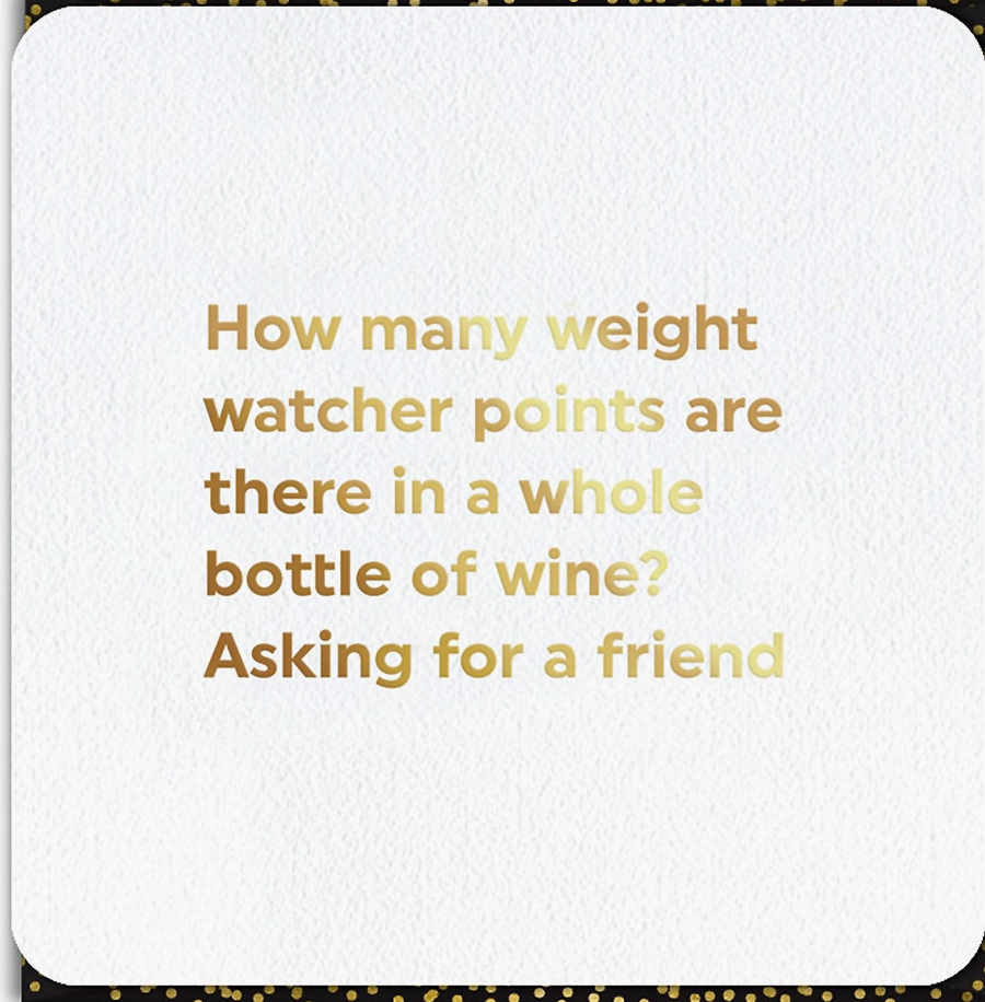 Funny Birthday Card - Weight Watcher Points