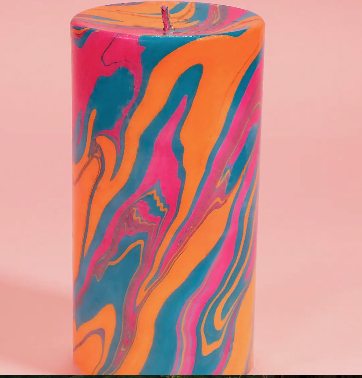 Calypso Marble Pillar Candle