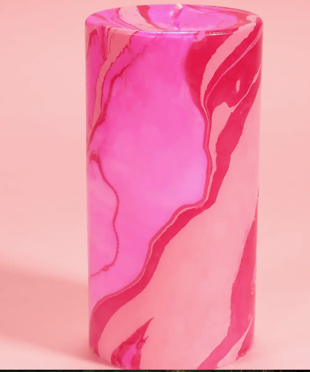 Disco Inferno Marble Pillar Candle