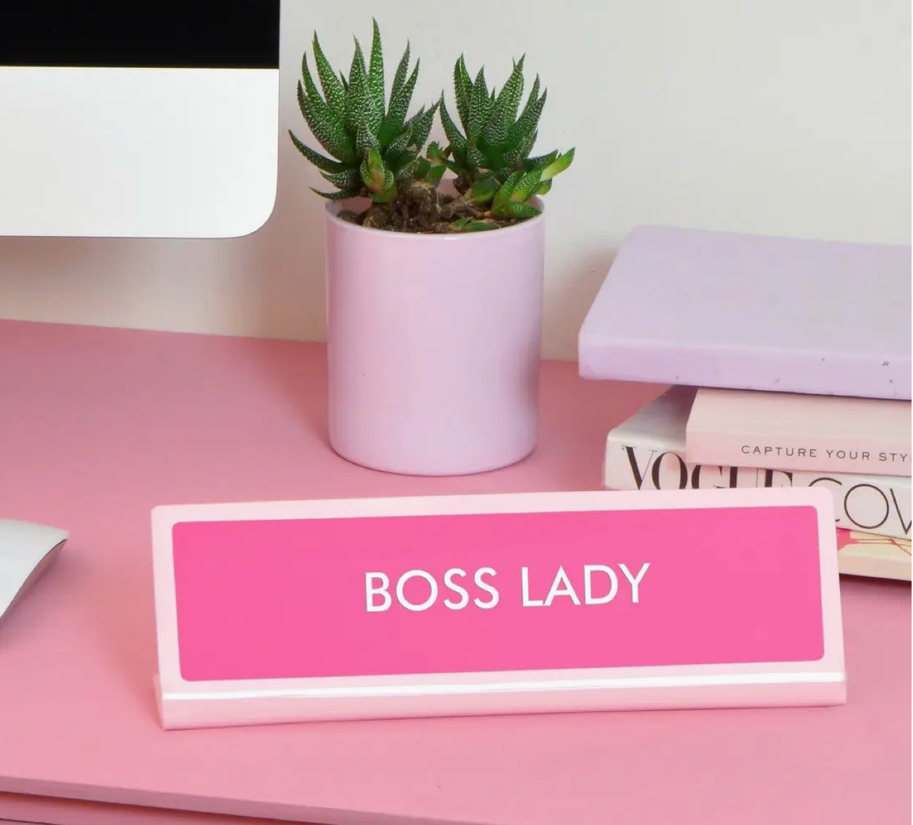 Boss Lady Desk Plate Sign
