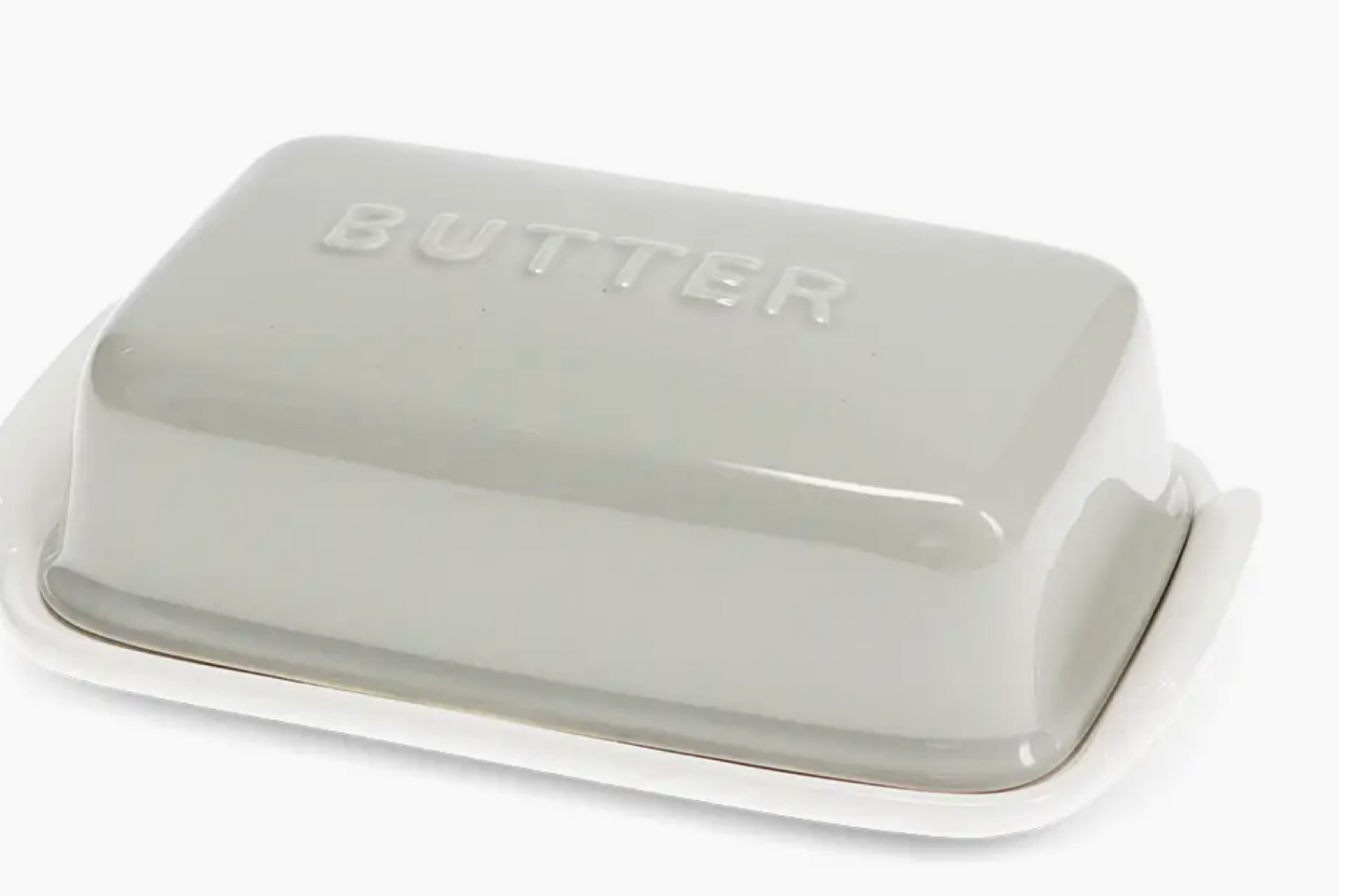Ceramic Butter Dish - Grey