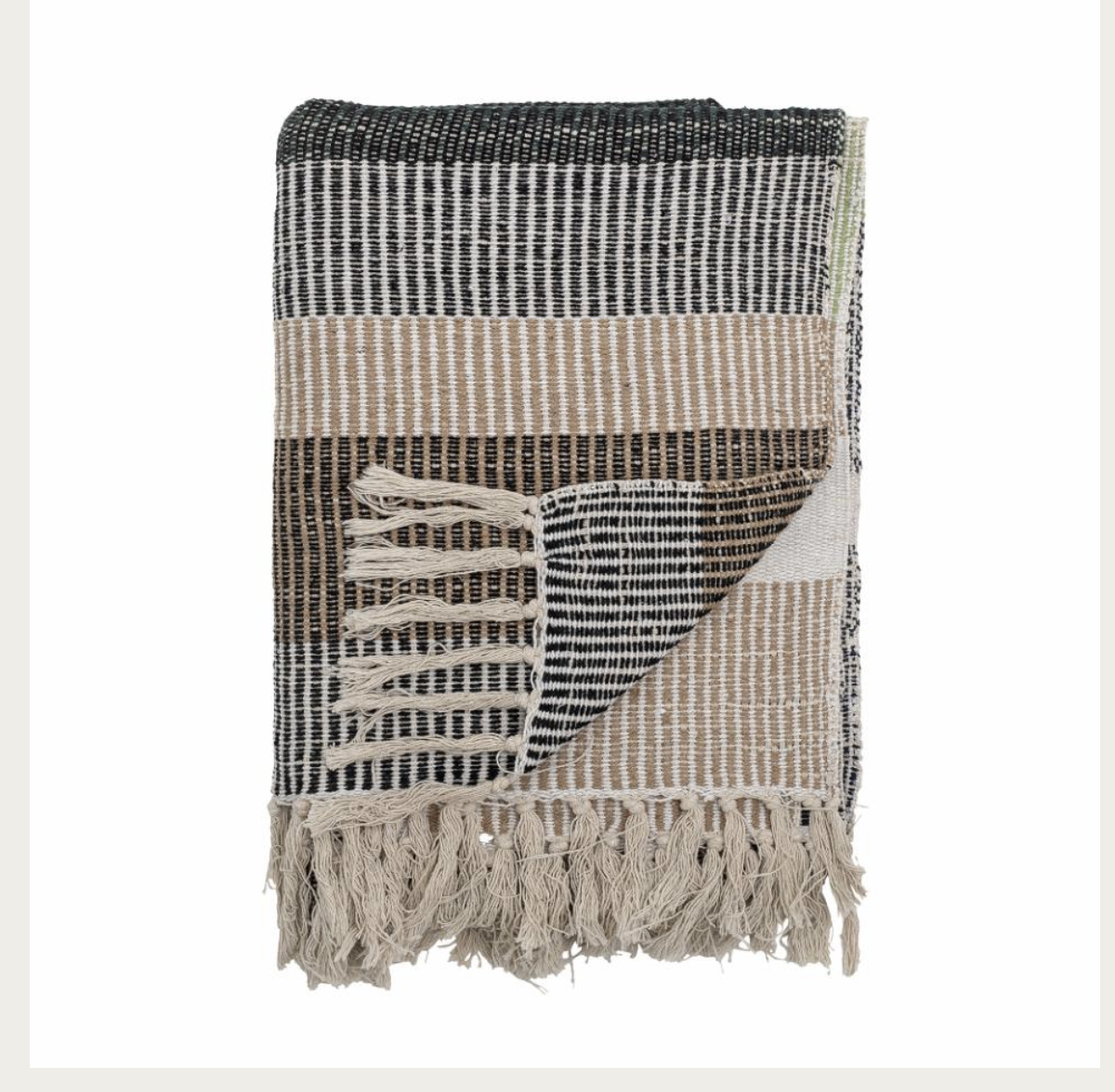 Isnel Throw, Brown, Recycled Cotton