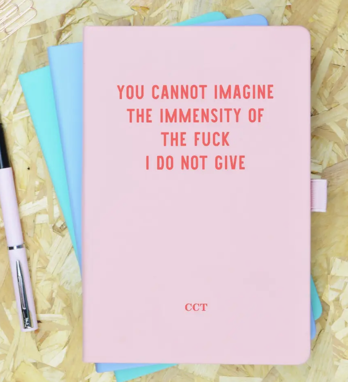You Cannot Imagine the Immensity Pink & Red Personalised Notebook