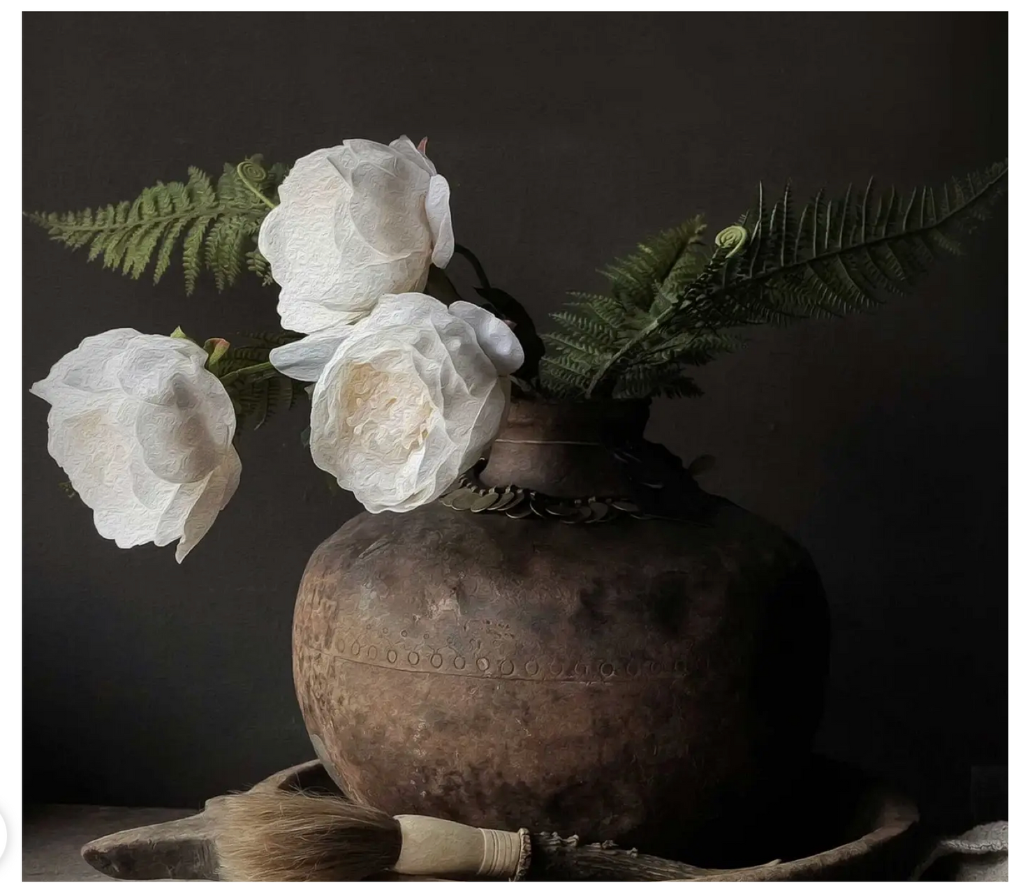 Garden Poster The White Peonies