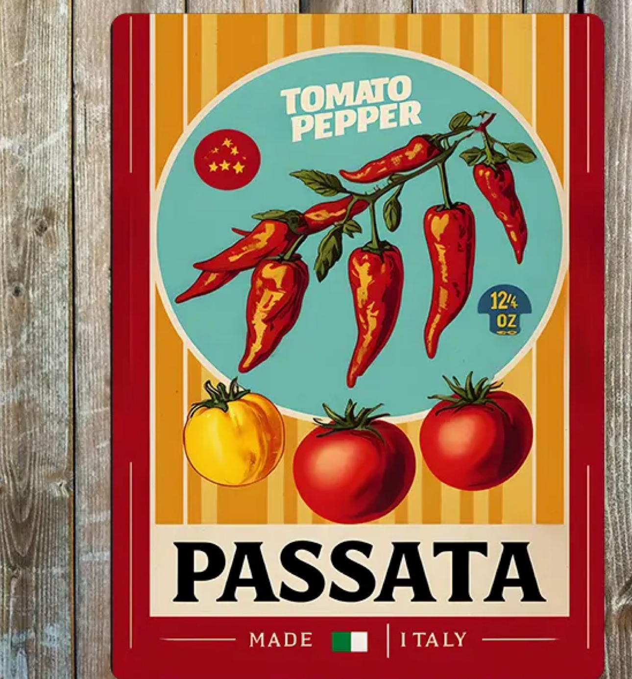 Tomatoes & Pepper | Metal Sign Plaque