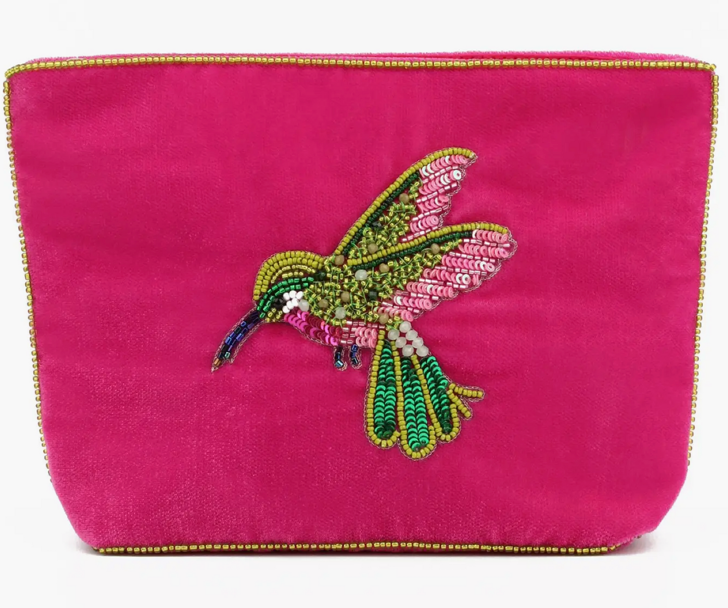 Pink Hummingbird Medium Pouch