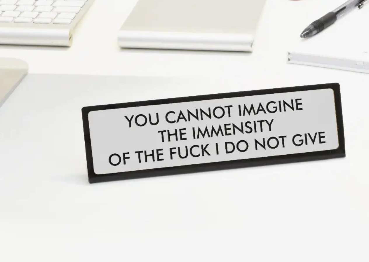 You Cannot Imagine the Immensity Desk Plate Sign