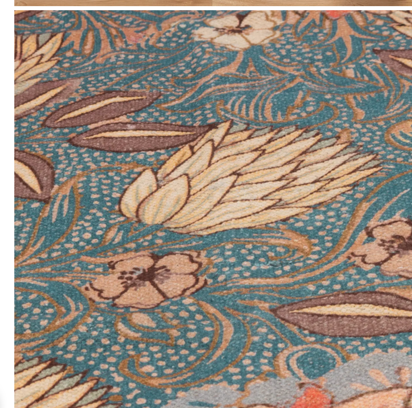 Bolais Floral Tasselled Indoor Rug Blue
