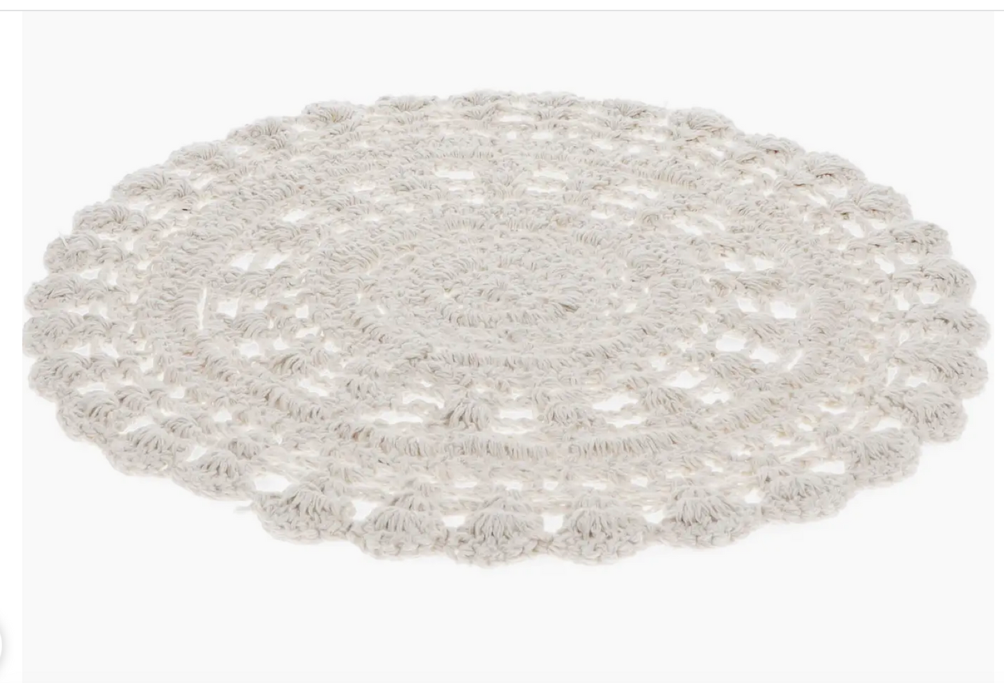 Crochet Placemat - Ivory