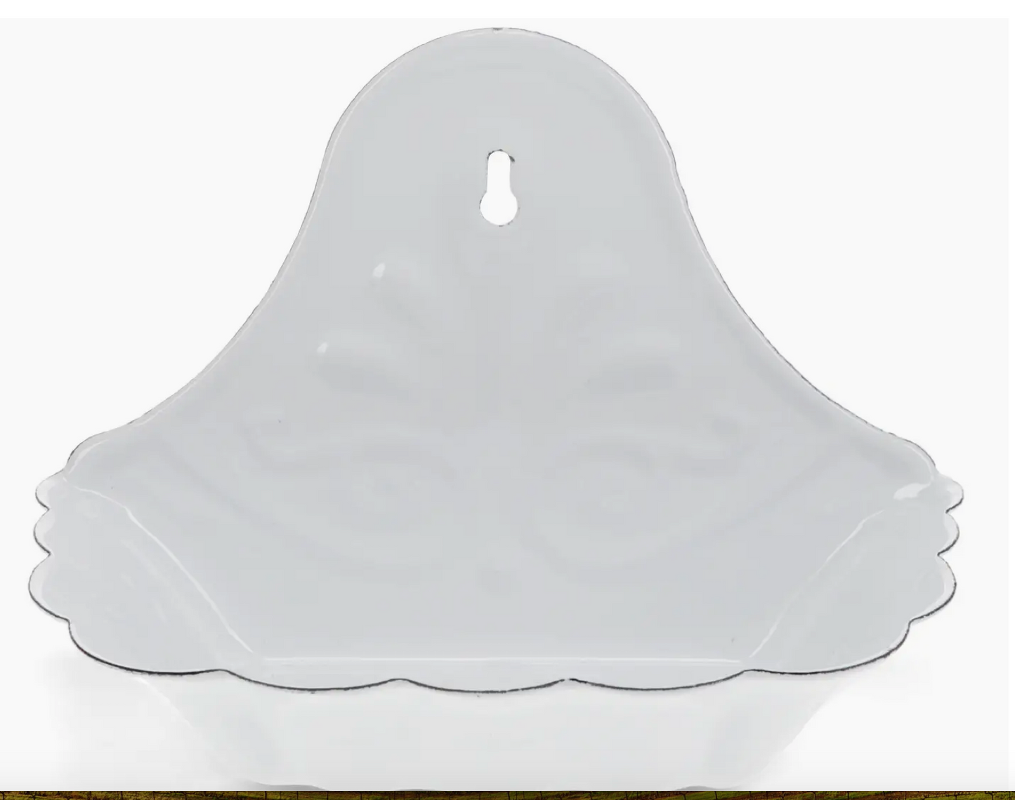 Wall-Mounted Enamel Soap Dish - White