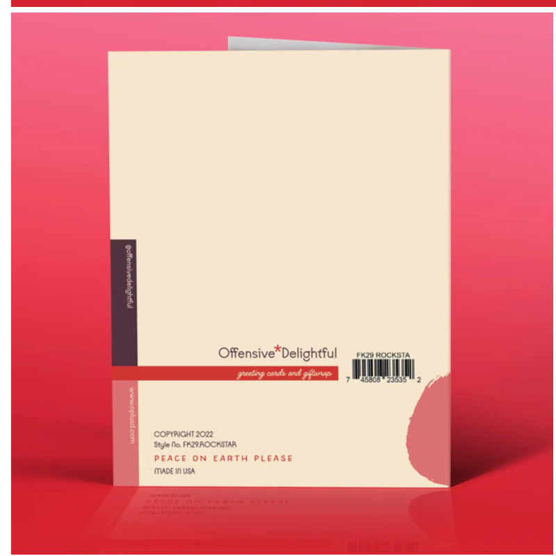 You Rockstar Greetings card