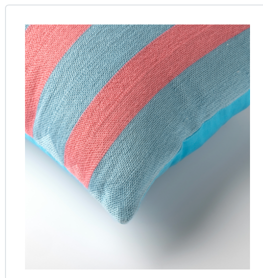 Cerise And Aqua Splash Cushion