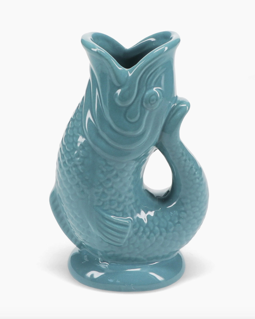Ceramic Fish Vase - Blue