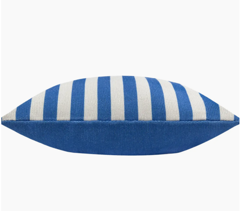 Deck Stripe Woven Outdoor Cushion White/Blue
