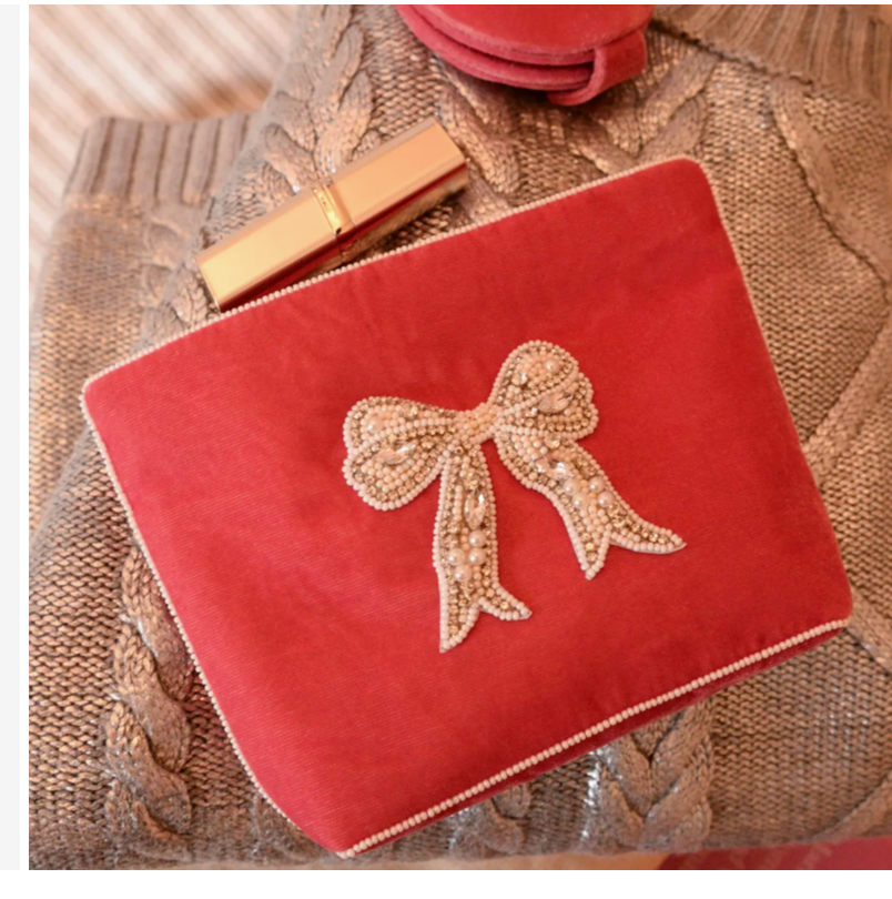 Pearl Bow Medium Pouch