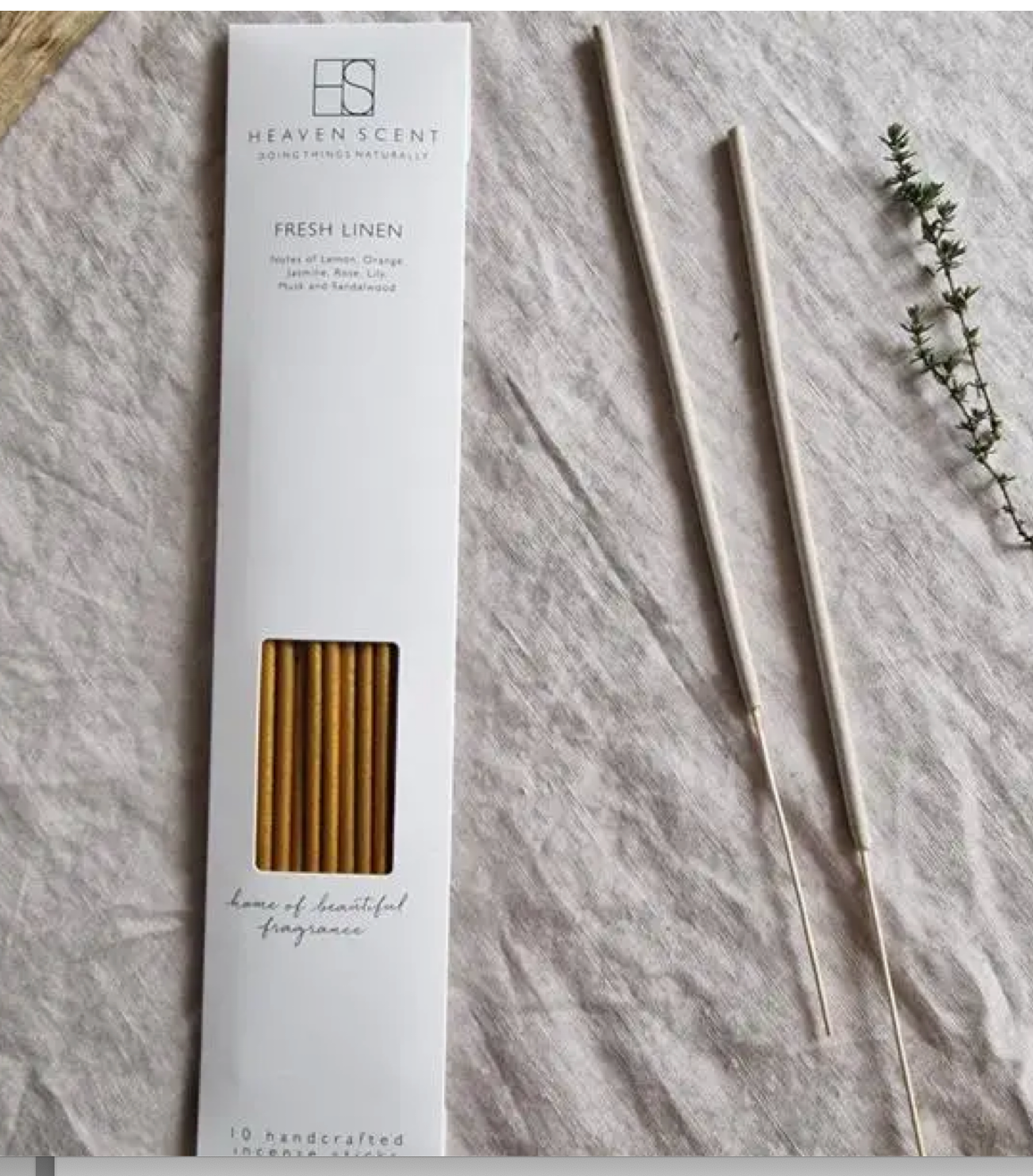 10 Fresh Linen Incense Sticks