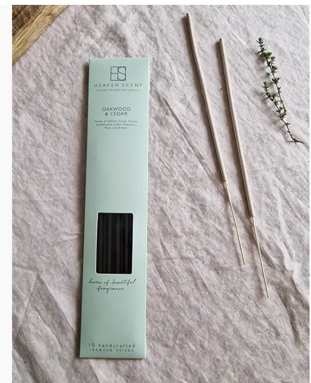 10 Oakwood & Cedar Incense Sticks