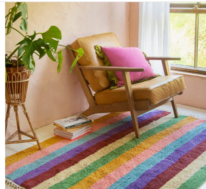 Beryl Striped Recycled Cotton Rug