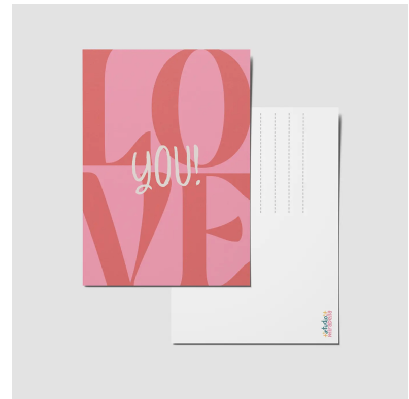 Love You - A6 Postcard
