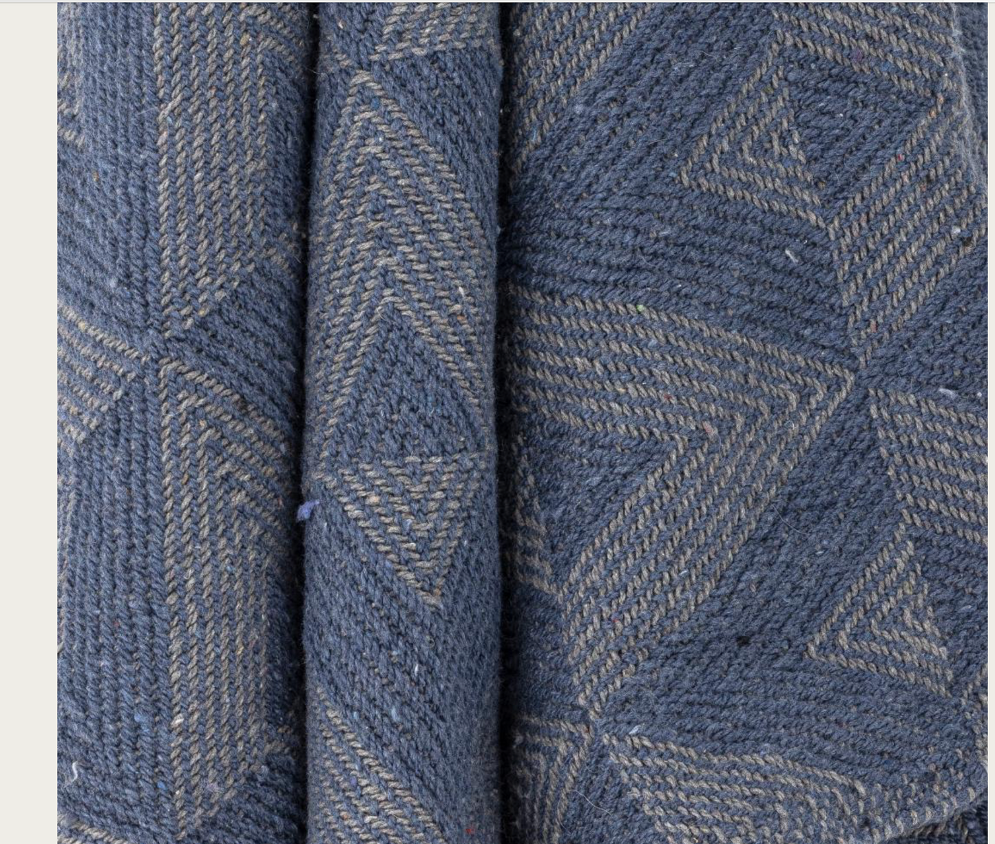 Udine Throw, Blue, Recycled Cotton