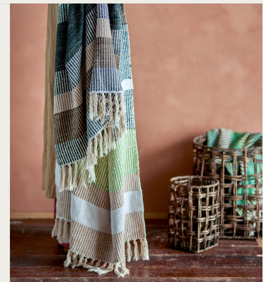 Isnel Throw, Brown, Recycled Cotton