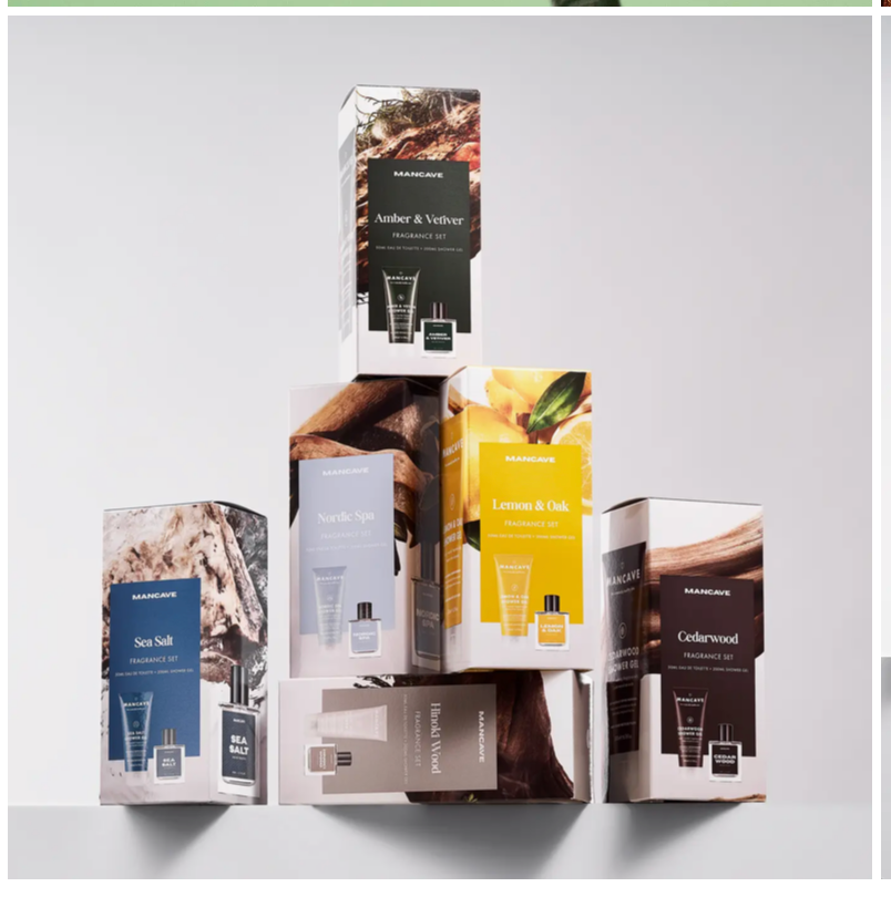 Mens Premium Fragrance Set, Amber & Vetiver,