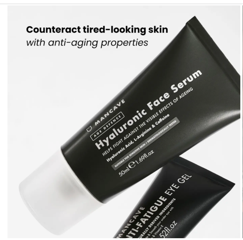 Hyaluronic Face Serum, Mens Skincare, Anti Ageing