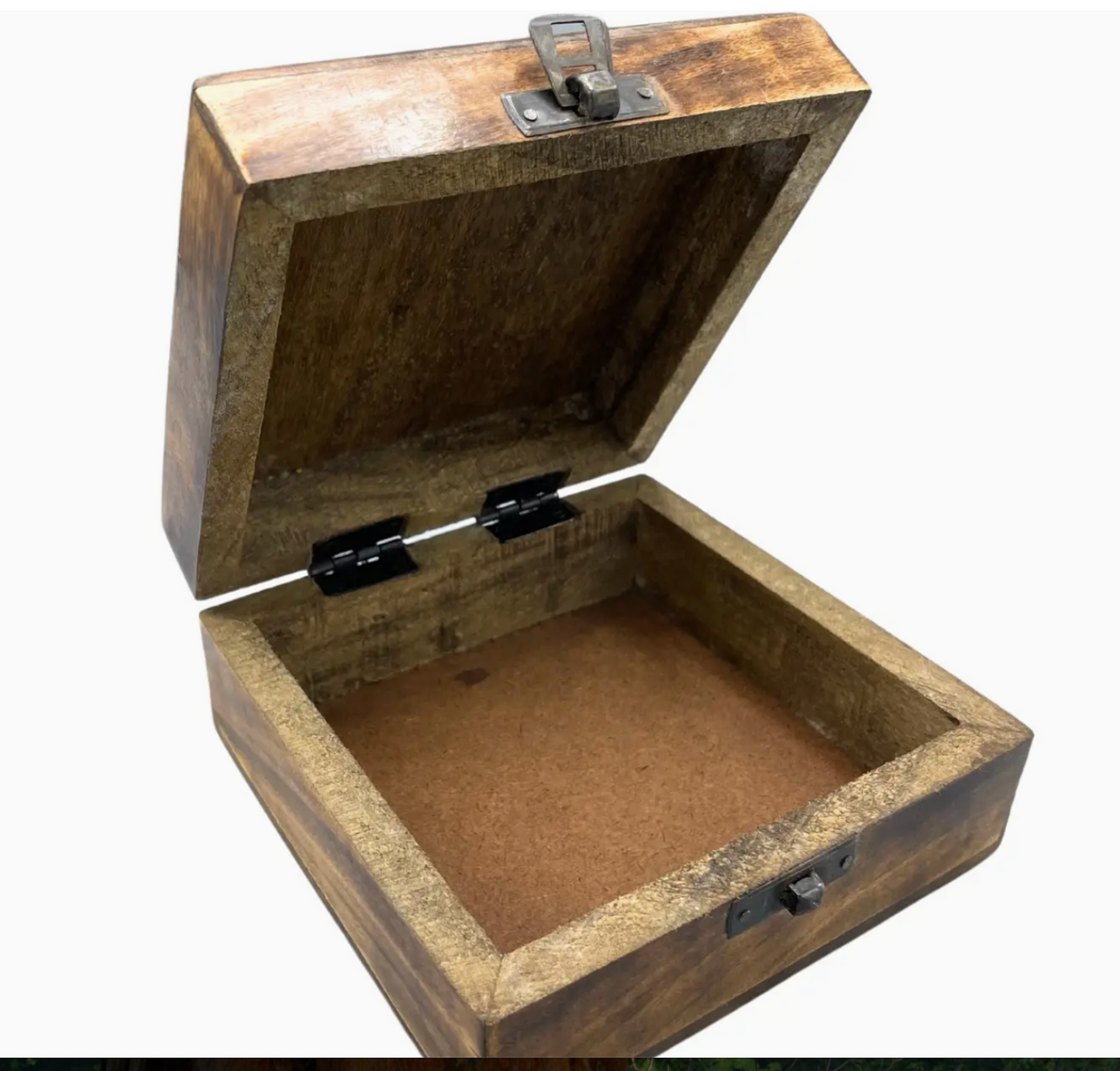 Wooden Keepsake Box 13x13x6cm - Buddha