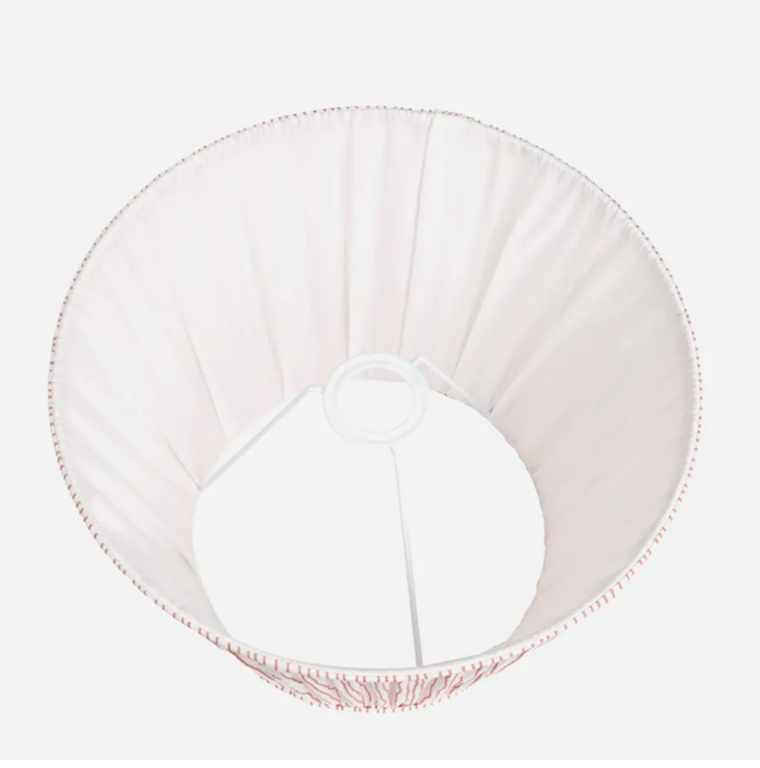 Thiago 40cm Cinnamon Stripe Mushroom Pleat Tapered Lampshade