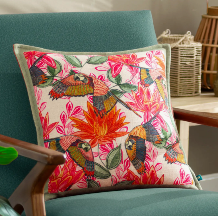 Iniko Parrots Tropical Cushion Multicolour